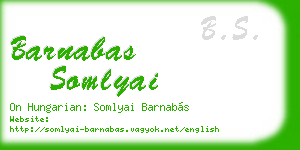 barnabas somlyai business card