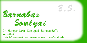 barnabas somlyai business card